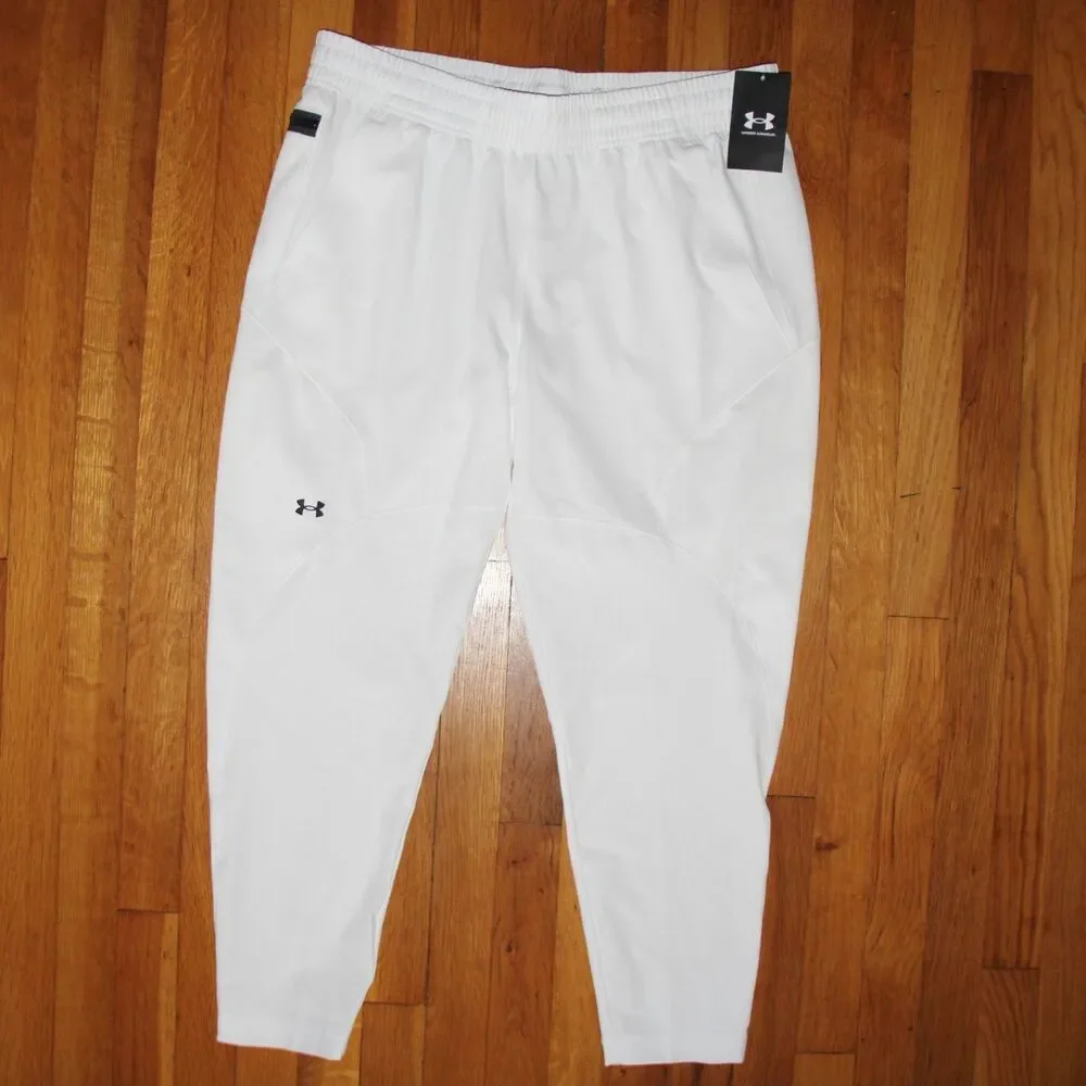 Under Armour UA Unstoppable Hybrid Pants Womens L White Loose Fit